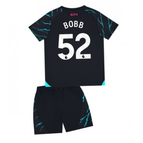 Manchester City Oscar Bobb #52 Tredje trøje Børn 2023-24 Kort ærmer (+ korte bukser)
